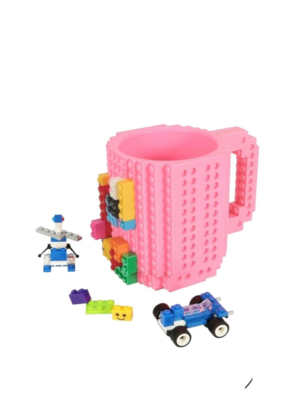 Build-On Brick Coffee Mug Funny DIY Cup with Building Blocks Lego Style 3x